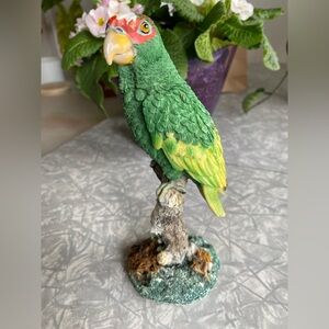Parrot, Green and Yellow Figurine